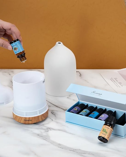 Essential Oils Set-Top 6 Organic Blends for Diffusers, Candle Making, Aromatherapy, Humidifiers, Gifts - Vanilla,Neroli,Chamomile, Sandalwood, Ylang,Cedarwood(6X0.33 fl oz)