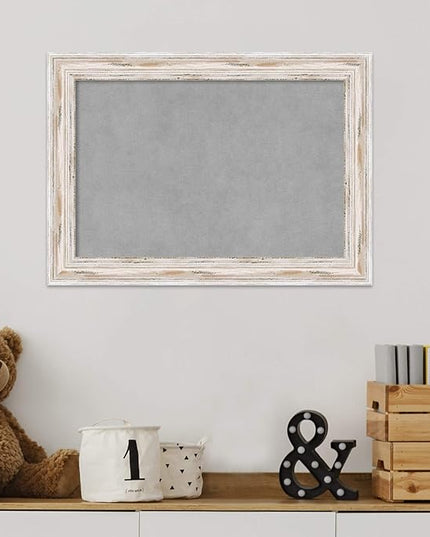 Amanti Art White Framed Magnetic Board 15x21 Small Vision Board for use with Magnets, 100% Metal Sheet to Display Items as Office Decor or for Home Organization in mudroom, Kitchen or Kids Room