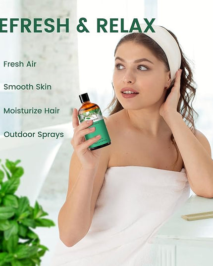 PHATOIL Peppermint Essential Oil, Huge 3.38 Fl Oz Pure and Natural, Premium Grade Essential Oil for Diffuser and Aromatherapy