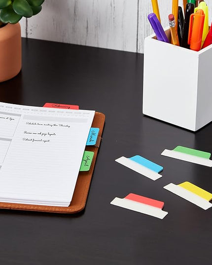 Avery Margin Ultra Tabs, 2.5" x 1", 2-Side Writable, Assorted Colors, 24 Repositionable Page Tabs (74768)