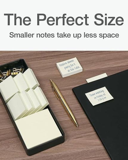 Redi-Tag Power Stick Notes, Mini Sticky Notepads, 1.5 x 2 inch, Sticky Notes for School, Office, Home and Classroom, Adhesive Reminder Pads in Yellow, 8 Pads per Pack (1016929)