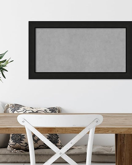 Amanti Art Black Framed Magnetic Board 15x27 Small Vision Board for use with Magnets, 100% Metal Sheet to Display Items as Office Decor or for Home Organization in mudroom, Kitchen or Kids Room