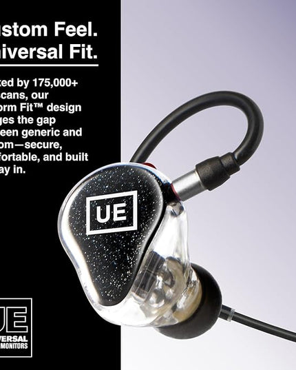 UE 250 Universal in-Ear Monitors, Dual Driver Stage Monitors with Enhanced Low-End for Drummers & Bassists, 1 Pair