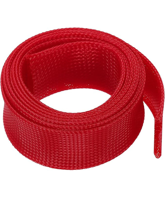 uxcell Expandable Sleeving, 2-inch 10ft Cable Sleeve, Red