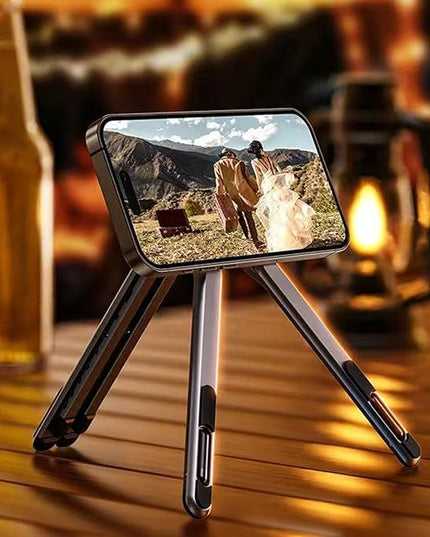 Tablet Stand - 18.15x5.8x2.1cm Magnetic Aluminum Holder | Laptop and Tablet Support, Adjustable Phone Tripod, Travel Office Desk Home Outdoor Indoor, Portable Gadget Stand, Lightweight Durable Holder