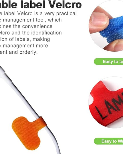 40 PCS Cable Labels, Multi-Color Cord Tags for Electronics, Write On Wire Labels, Reusable Tags, Cable Management Identification