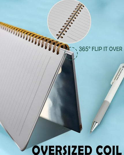 Spiral Journal Notebook for Women,A5 College Ruled Notebooks 6"x 8.4", 120 Pages Lined Journal with Premium Thick Paper,Perfect for School Office Home Gifts(abstract mountain cloud)