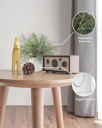 Hollyone Faux Plants Indoor Artificial Mini Potted Plants Plastic Green Plant Small Fake Plants Eucalyptus Decor in Pots for Home Table Room Bathroom Decor
