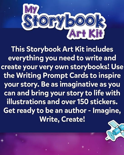 Skillmatics Storybook Art Kit - Create Space-Themed Stories, DIY Craft & Writing Kit with 300+ Stickers, Scrapbooking Activity, Gifts for Kids Ages 5, 6, 7, 8, 9, 10