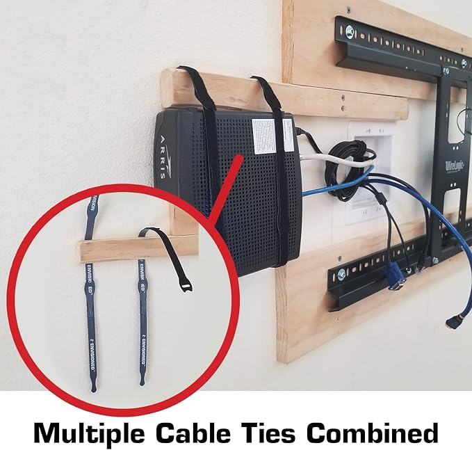 Reusable Cable Ties 1/2" x 8" for Cable Management and Organizing Cords - 30 Pack Bundled with 2 Bonus Cinch Straps (Purple)
