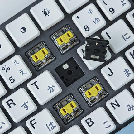 Kailh PG1350 Choc V1 Low Profile Keyboard Switches,5-Pin 20-70gf,Kailh Choc V1 Switch clicky&Linear and Tactile for Chocolate Mechanical Gaming Keyboard,Built-in LED Slot (Yellow-35Pcs)
