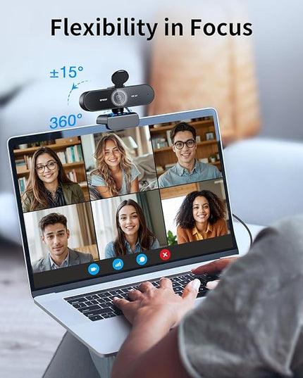 EMEET NOVA 4K Webcam for PC - Ultra 4K HD, PDAF Autofocus, Dual Noise-Cancelling Mics, 73° FOV, Auto Light Correction, USB-A, Privacy Cover, Ideal for High-End Business Meetings&Live Streaming