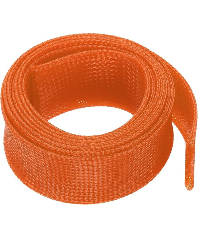 uxcell Expandable Sleeving, 2-inch 10ft Cable Sleeve, Orange