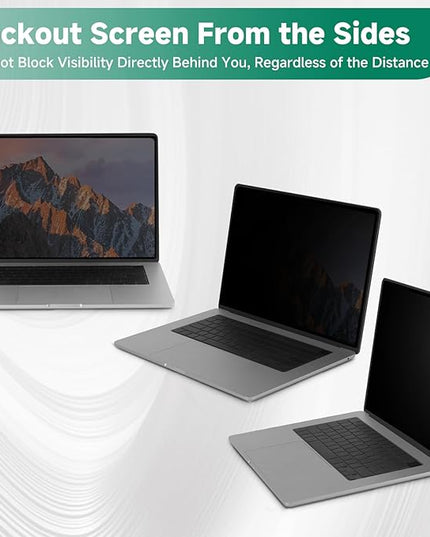 IRUYO FL Nano-Suction Laptop Privacy Screen 14 Inch 16:9, Removable Screen Privacy Shield for Laptop, Anti Glare, Anti Bule Light, Screen Protector for Lenovo HP Dell Acer Asus Thinkpad