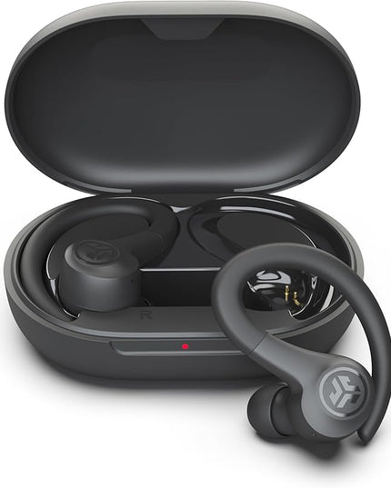 JLab Go Sport+ Wireless Workout Earbuds Featuring C3 Clear Calling, Secure Earhook Sport Design, 35+ Hour Bluetooth Playtime, and 3 EQ Sound Settings (Graphite)