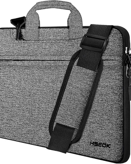 Laptop Shoulder Bag 13 13.3 14 Inch Case Compatible with MacBook Pro 14 2025-2021 M4/M3/M2/M1, Mac Air/pro 13-13.3 Inch and Most Popular 13-14 Notebooks,Spill-Resistant Briefcase, Dark Gray & Black