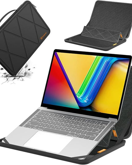 Smatree MS50 Hard EVA Sleeve Case with Stand Compatible for 14 inch ASUS Vivobook 14 X1407/14X OLED/S 14 Flip OLED,for 14 inch Vivobook 14 M1407/14 X1407QA/S14 S3407QA Copilot+PC, Zenbook 14 UX3402