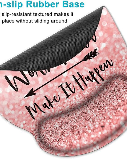Lateefah Mouse Pad with Wrist Rest, 3-in-1 Gaming Mouse Pad, Keyboard Wrist Rest, Ergonomic Memory Foam Mousepad with Wrist Support for Computer Keyboard