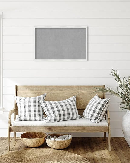 Amanti Art White Framed Magnetic Board 21x33 Large Vision Board for use with Magnets, 100% Metal Sheet to Display Items as Office Decor or for Home Organization in mudroom, Kitchen or Kids Room