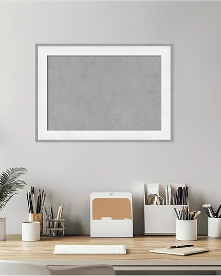 Amanti Art White Framed Magnetic Board 15x21 Small Vision Board for use with Magnets, 100% Metal Sheet to Display Items as Office Decor or for Home Organization in mudroom, Kitchen or Kids Room