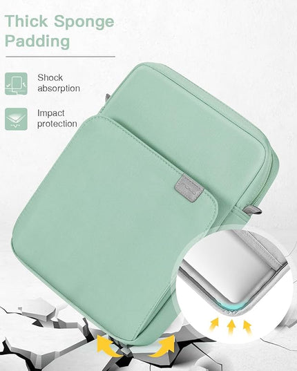 MoKo 9-11 Inch Tablet Sleeve Bag Handle Carrying Case with Shoulder Strap Fits 11inch iPad Air M3, iPad A16 2025, Pro 11 inch, iPad 10/9/8/7th Gen, Tab S8/S9 11", Cyan