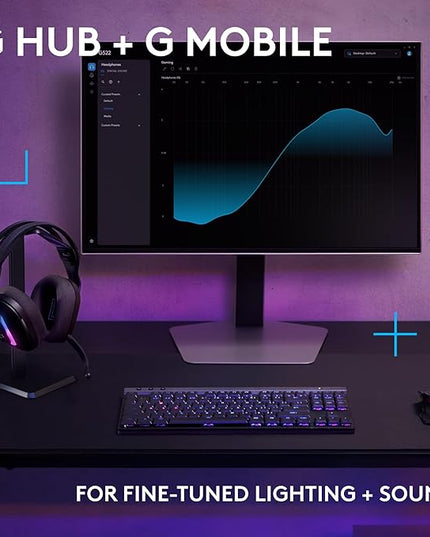 Logitech G522 Lightspeed Wireless Gaming Headset, LIGHTSYNC RGB, Full Bandwidth Mic & Advanced Synchronized Audio, Tri-Connectivity with Lightspeed, Bluetooth, USB-A to USB-C for PC - Black