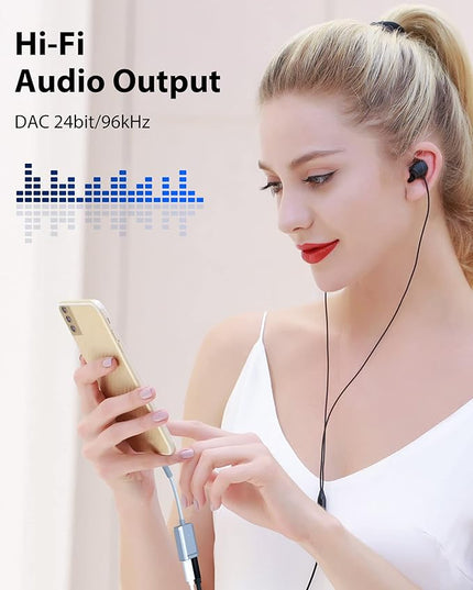 Stouchi USB C to 3.5mm Headphone and Charger Adapter, 2 in 1 USB-C to Aux Audio Jack with 30W Safe Fast Charging Hi-res DAC for iPhone 17/16 /15, Pixel 9/8 /7/6, iPad,Galaxy S25 S24 S23 Ultra (Silver)