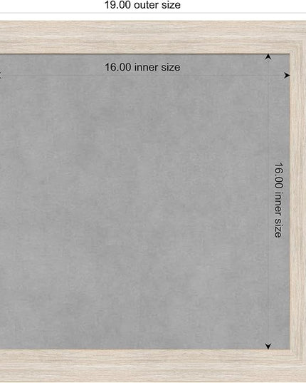Amanti Art White Framed Magnetic Board 19x19 Small Vision Board for use with Magnets, 100% Metal Sheet to Display Items as Office Decor or for Home Organization in mudroom, Kitchen or Kids Room