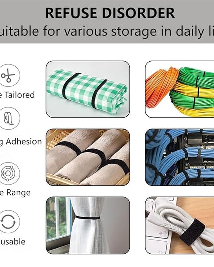 54 Yards x 1/2 Inch Reusable Cable Ties - BSELEYY Adjustable Cord Straps Cable Management Tape Cord Organization Straps Hook Loop Tape Cord Wrap for Home,Office, Wire Bundling (27Yd x 2 Rolls)