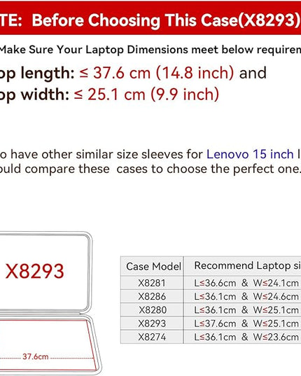 Smatree Hard EVA Protective Sleeve Case Compatible for 15 inch Lenovo ThinkPad P15 Gen 2 Mobile Workstation, for 15 inch Lenovo ThinkPad T15g Gen 2 Waterproof Sleeve (X8293)