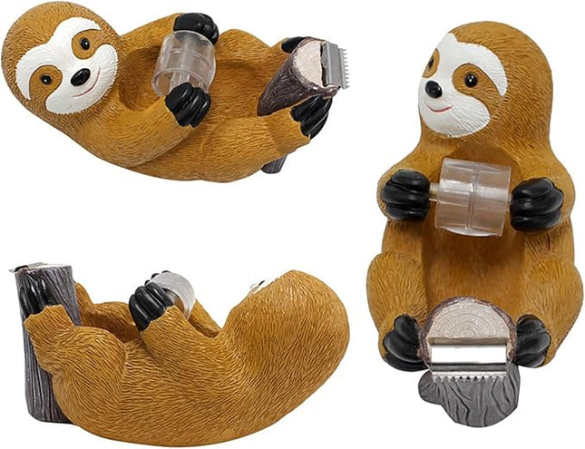 Sloth Tape Dispenser, Cute Desk Tape Holder, Fun and Functional Office Tape Cutter with High Toughness Material, Decorative Tape Dispenser for Home School Office Stationery