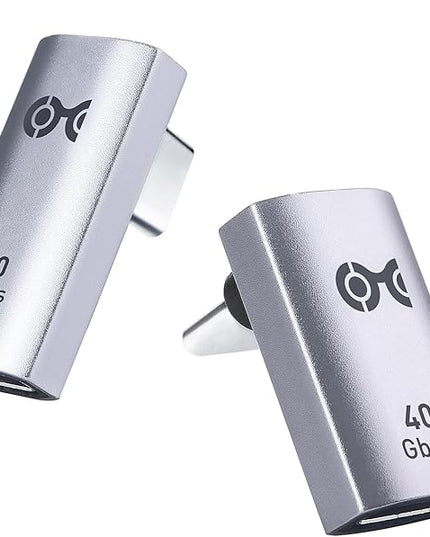 Cable Matters Combo-Pack 40Gbps Vertical Right Angle USB-C Adapter Kit, Up to [4K@240Hz Video, 240W Charging, 40Gbps] 90 Degree USB C Adapter, Compatible with Thunderbolt 4, iPhone 16, Steam Deck