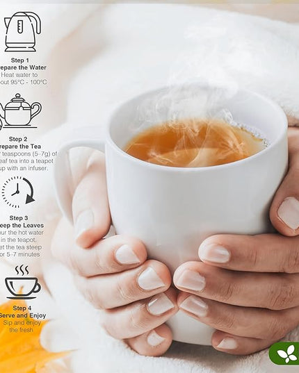 FreshDrinkUS, Glucose Functional Loose Leaf Tea | 4oz | Herbal Blend of Gymnema, Milk Thistle, Dandelion Root, Cinnamon & Ashwagandha – Naturally Caffeine-Free, Premium Quality, Balanced Flavor. Vegan