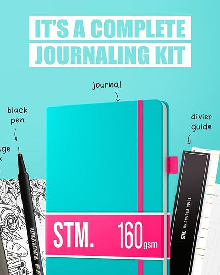 Bullet Dotted Journal Dot Grid Notebook | A5 Daily Journaling Notebooks for Personal Writing, Work, Women | 160gsm Thick Paper, Hard cover, Lay Flat Binding | 5x7 Journals Cuaderno Libretas de apuntes