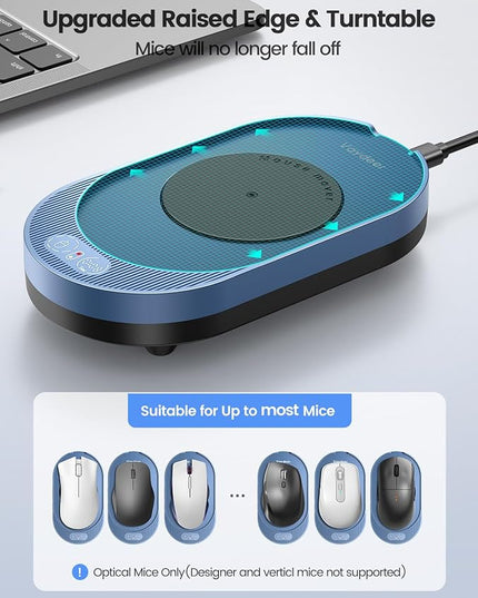 Vaydeer M4 Utra Mouse Mover with APP, Undetectable Mouse Jiggler Device with Remote Control and Timer Function, Driver-Free Shaker Wiggler Mouse Movement Simulation for Computer Awakening-Dark Purple
