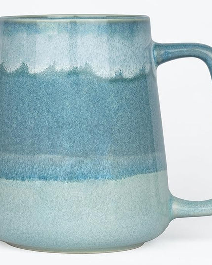HYTYSKAR 24 OZ Extra Large Ceramic Coffee Mug, Jumbo Coffee Mugs, Big Tea Cups with a Large Handle for Office and Home, Microwave and Dishwasher Safe (24 OZ Light Green)