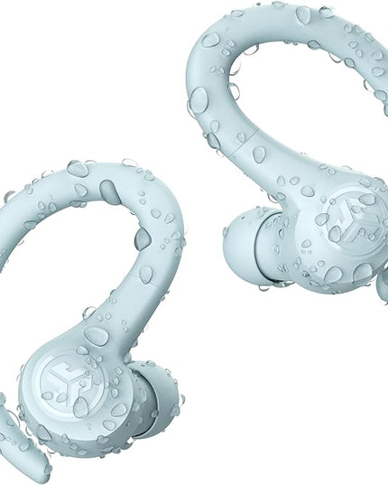 JLab Go Sport+ Wireless Workout Earbuds Featuring C3 Clear Calling, Secure Earhook Sport Design, 35+ Hour Bluetooth Playtime, and 3 EQ Sound Settings (Light Blue)