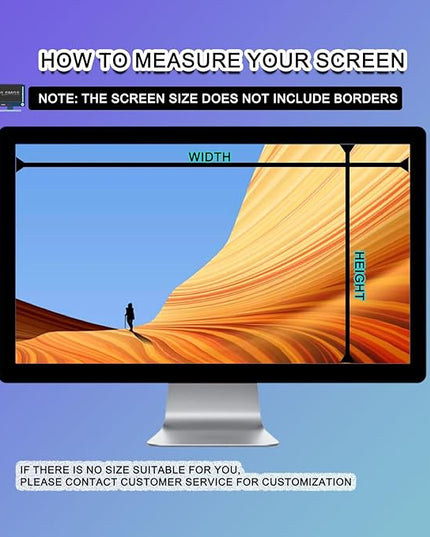 LYLSMGS Hanging Computer Privacy Screen Protector Shield 25 inch 16:9 Widescreen Desktop Monitor, Anti Blue Light & Glare Filter - Compatible with LG Dell HP Acer and More (22.44X13.38 in)