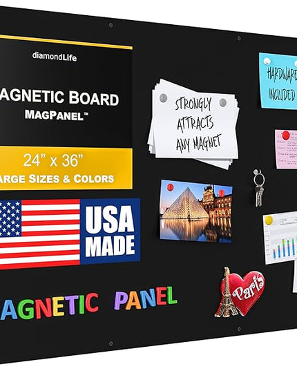 24"x36" - Magnetic Board - Memo & Vision Board for Home, Office, and Classroom - Magnet Board for Kids - Pre-drilled Mounting Screws Included