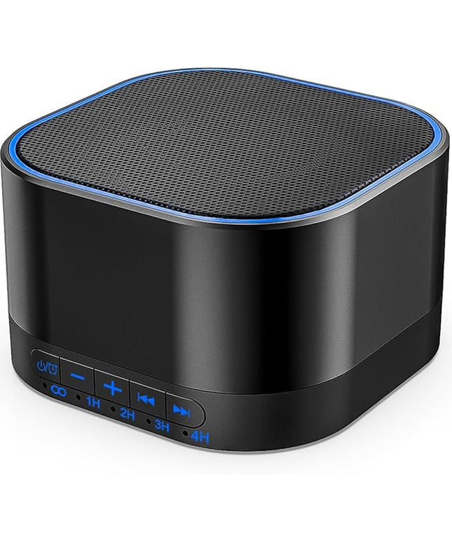 Magicteam White Noise Machine with 20 Non Looping Natural Soothing Sounds Memory Function 32 Levels of Volume Powered by AC or USB and Sleep Sound Timer Therapy for Baby Kids Adults Black