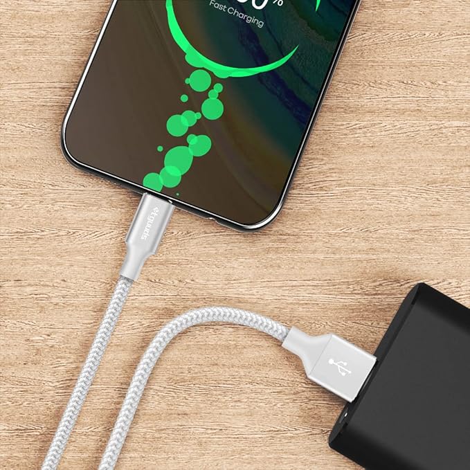 etguuds USB A to USB C Cable 6ft, 2-Pack, 3A Fast Charging Type C Charger Cord for iPhone 17 16 15 Pro Max 16e 17 Air, Samsung Galaxy S25 S24 S23 S22 S21 S20 A17 A16 A56 A55 Flip Fold, White