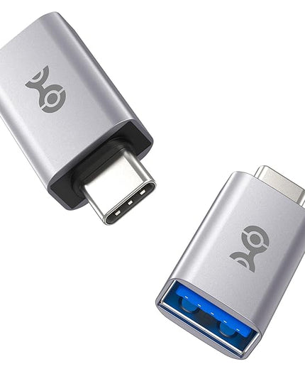 Cable Matters 2-Pack 10Gbps USB C to USB Adapter Male to Female for High-Speed Data Transferring & Fast Charging, Reversible USBC, USBA to USBC Adapter for iPhone 17/16, iPad Pro, Galaxy S23