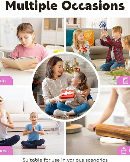 Visual Timer for Kids 60-Minute Countdown Timer with Optional Alarm, Focus Tool for ADHD & Autism, Time Management for Homework, Chores, Office, Kitchen, Teaching & Study Routines (Black Pink)
