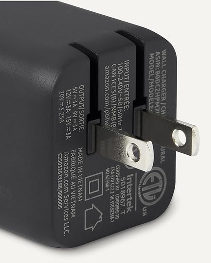 Amazon Basics Fast Charging USB C Nano GaN Wall Charger, 65W 1-Port PD 3.1 for Laptops Tablets Phones, Black