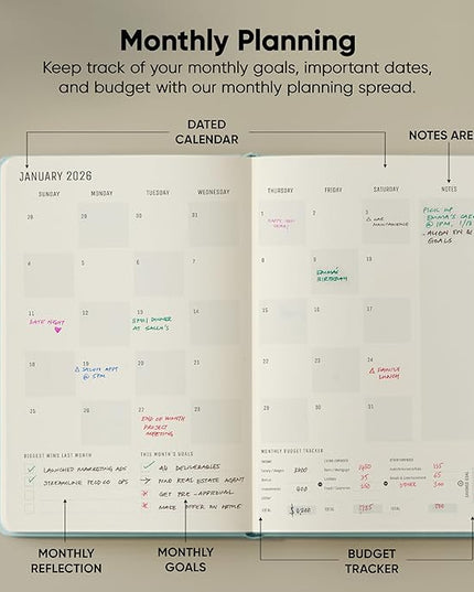 Dated, 2026 Planner, 5.8” x 8.3” - The #1 Productivity Planner to Achieve Your 2026 Goals - Planner 2026-2027 by PRODUCTIVITY STORE (A5, BLUE)