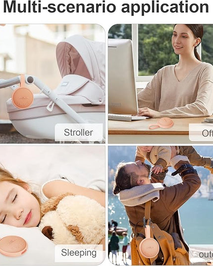 White Noise Sound Machine, Portable Sound Machine for Sleeping Adults & Baby, with Bluetooth 5.1/24 Soothing Sounds/Battery Powered/3 Timer Memory Function for Office/Bedroom/Travel (Orange