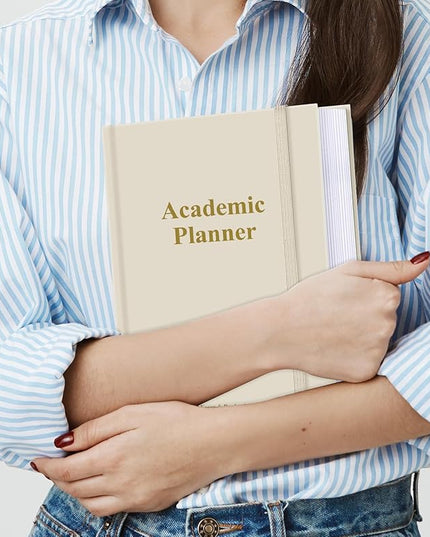 Academic Planner for 2026 or Anytime – 8.5" x 11" Undated Weekly Student Planner For Homeschool, High School, College & Nursing Students, 200 Pages, Beige