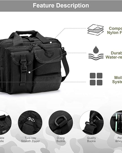 Stypos Tactical Messenger Bag Briefcase for Man Military Laptop Bag 14 Inch/15.6 Inch /17.3 Inch Messenger Shoulder Work Bag
