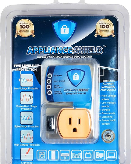 Surge Protector - Protects Appliances From Damaging & Costly Voltage Spikes/Dips. Great for Refrigerators, Freezers, Dryers, Computers. Best in Class 20 Amp, 2200 Watts.