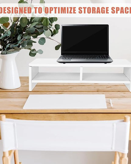 Desktop Monitor Riser Stand with Elevated Storage Shelf Ergonomic Heightening Rack for Desk Laptop and Office Supplies Organization